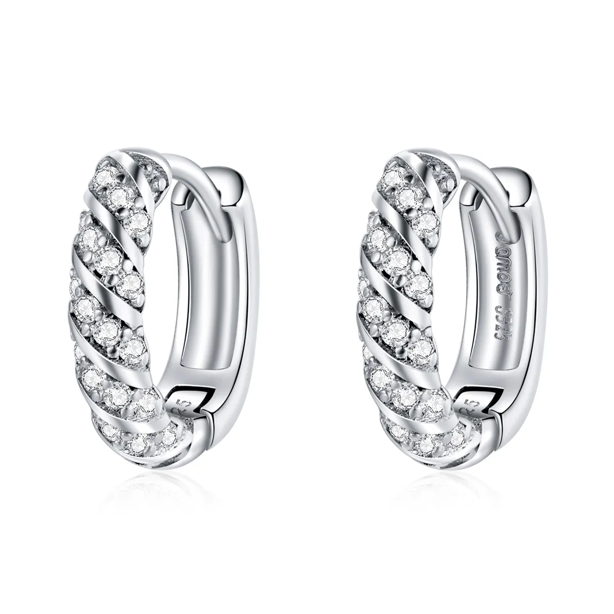 pandora style elegant woman hoop earrings bse512