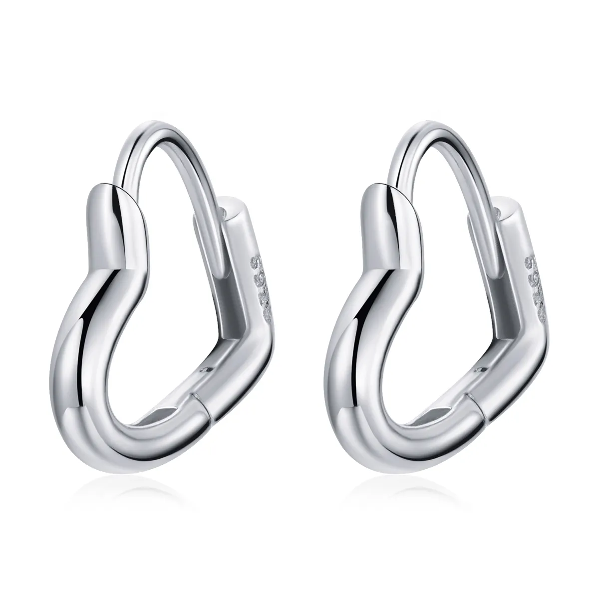 PANDORA Style Metal Heart Hoop Earrings - SCE1174-A