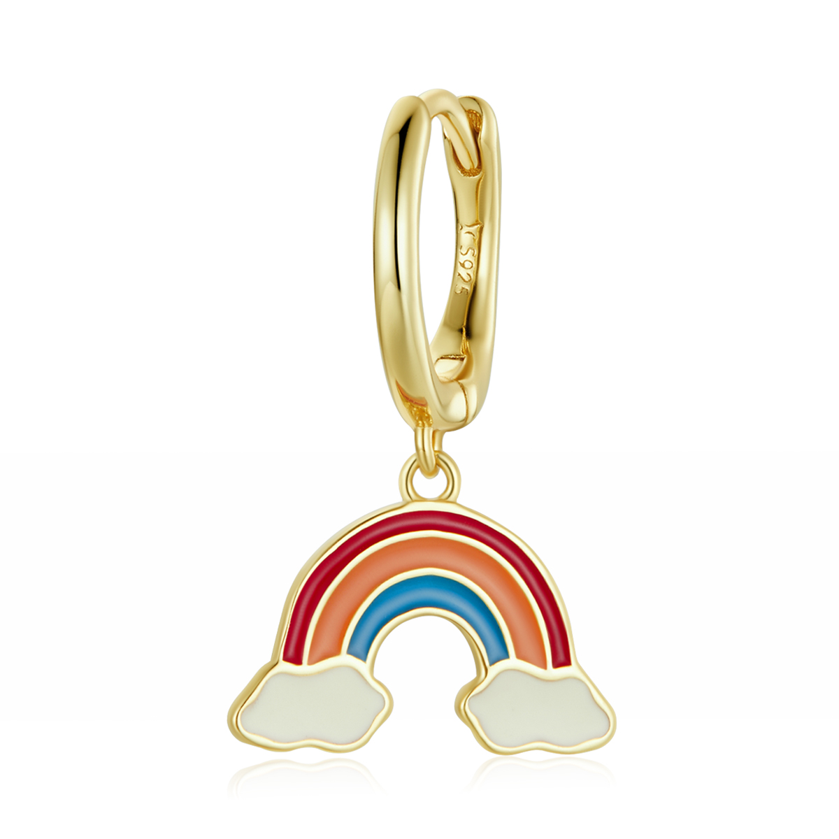 pandora style pop rainbow hoop earrings sce1238