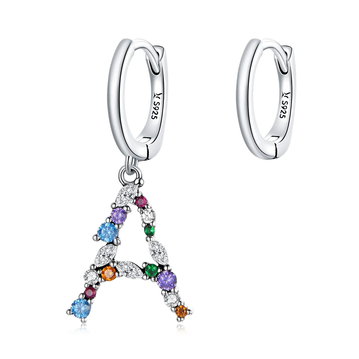 pandora style romantic girl hoop earrings sce1030