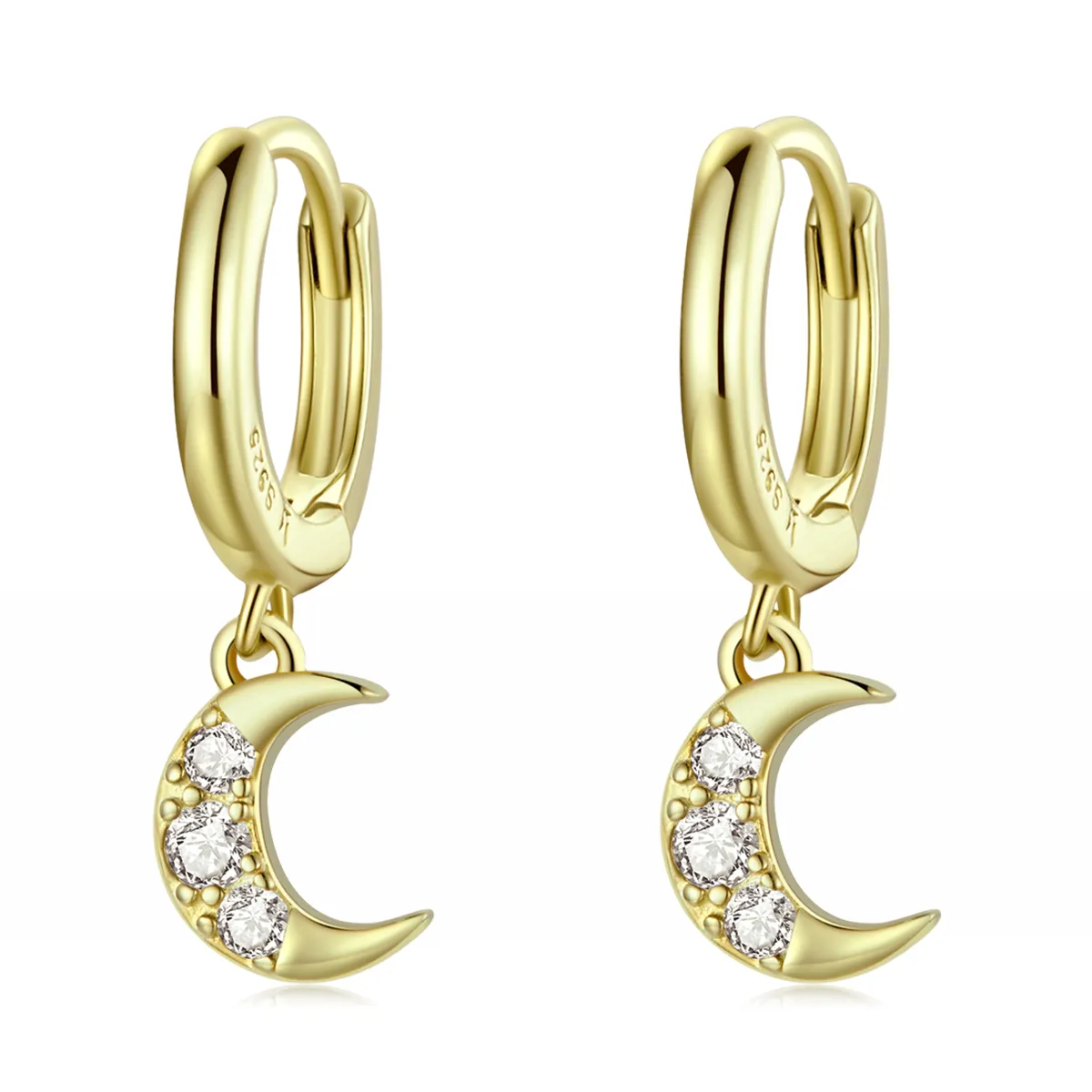 PANDORA Style Shine The Moon Hoop Earrings - SCE1258