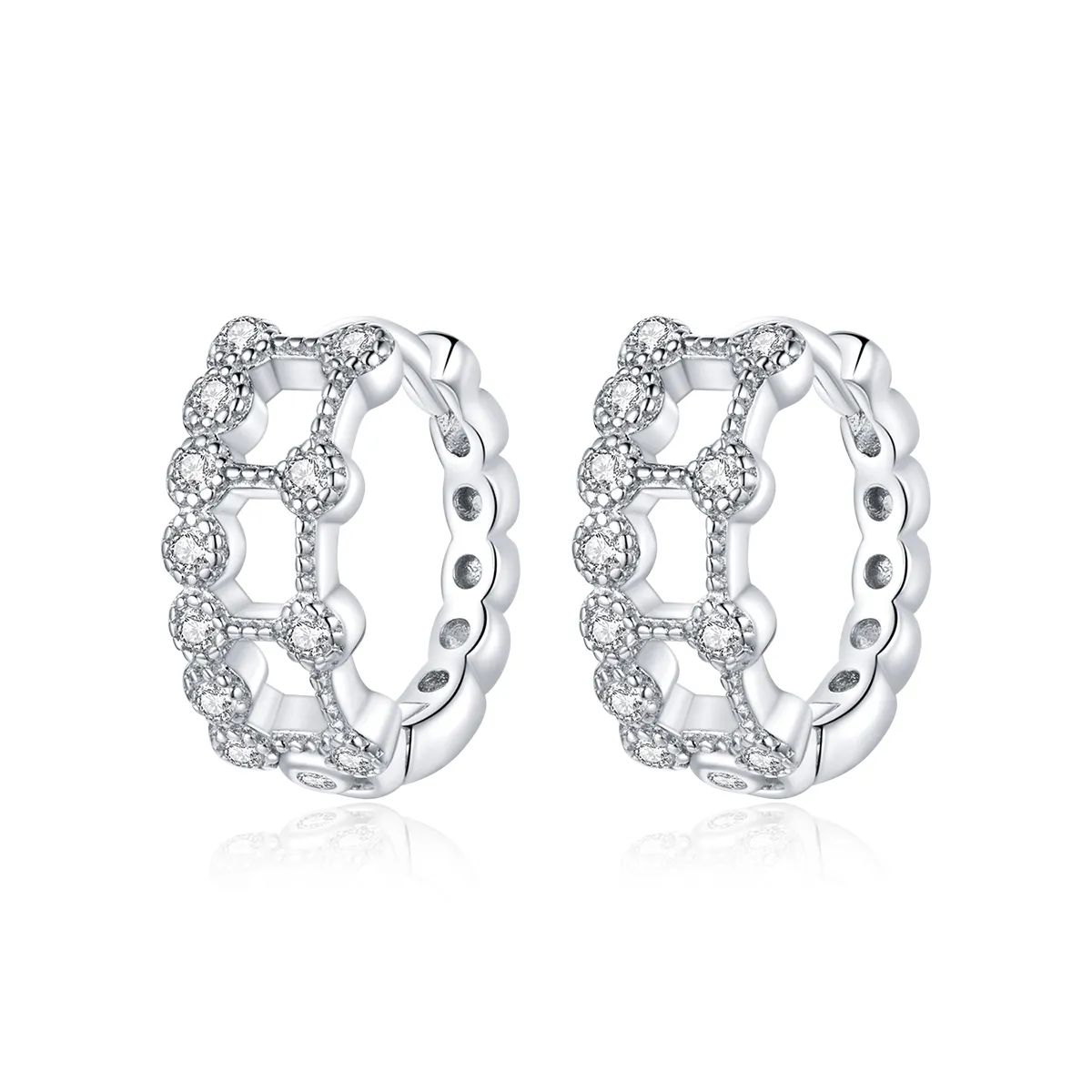 PANDORA Style Simple Double Layer Hoop Earrings - BSE458