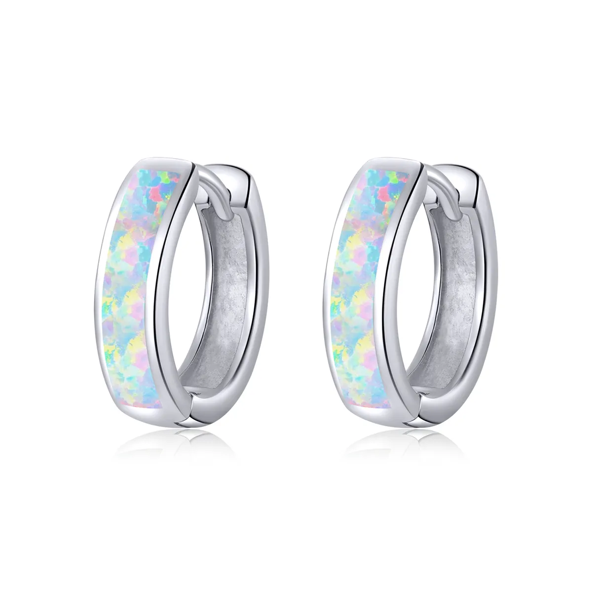 PANDORA Style Simple Opal Hoop Earrings - SCE861