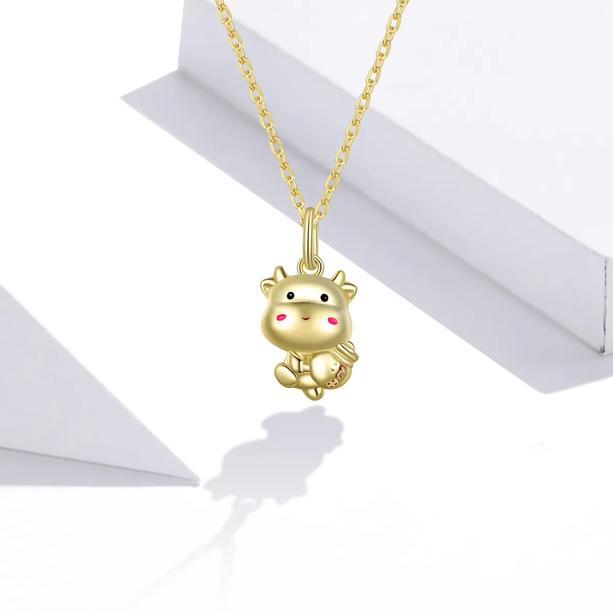 PANDORA Style Cute Lucky Cow Necklace - SCN444