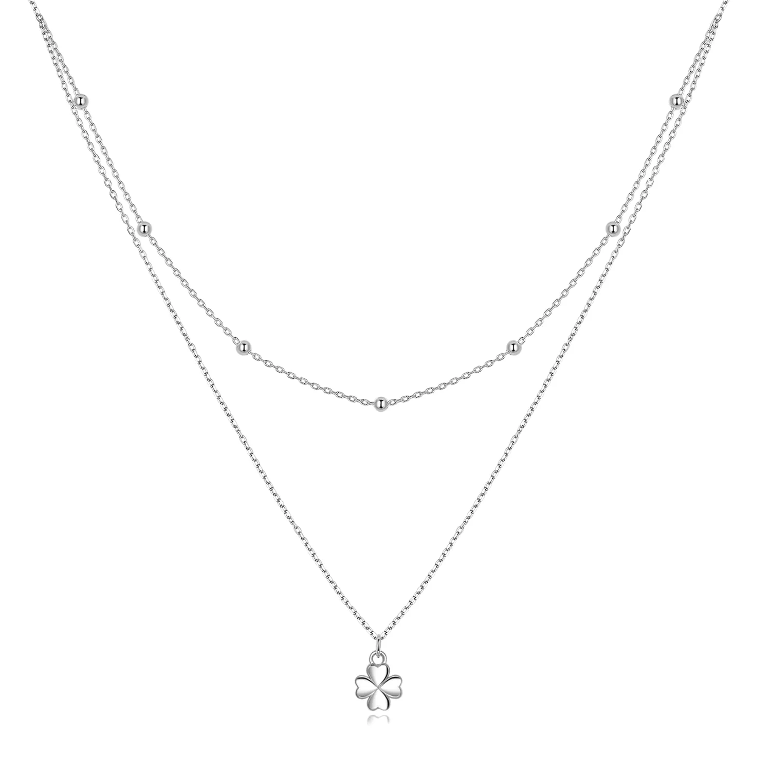 PANDORA Style Double Clover Necklace - SCN481