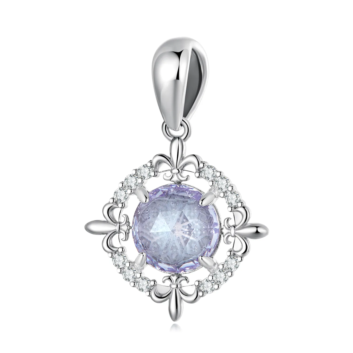 pandora style iris necklace pendant bsc626