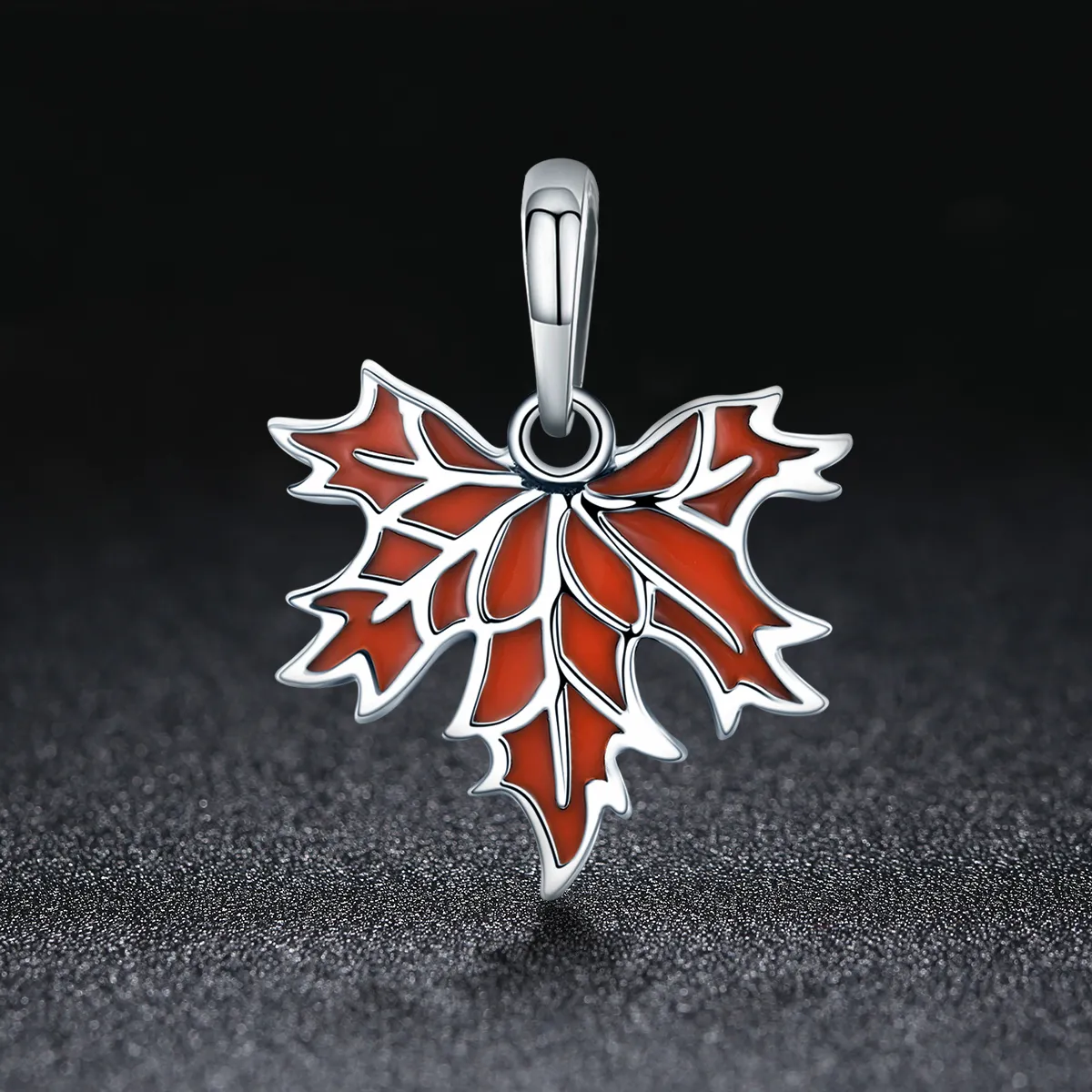 PANDORA Style Late Autumn Maple Leaves Necklace Pendant - SCC585