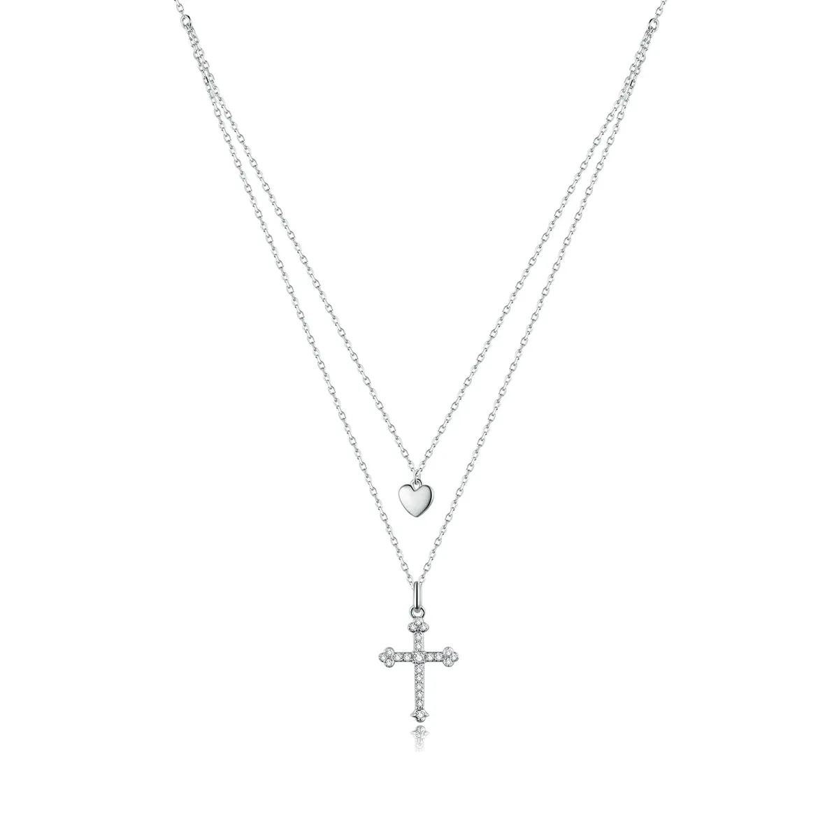 pandora style love cross necklace bsn197