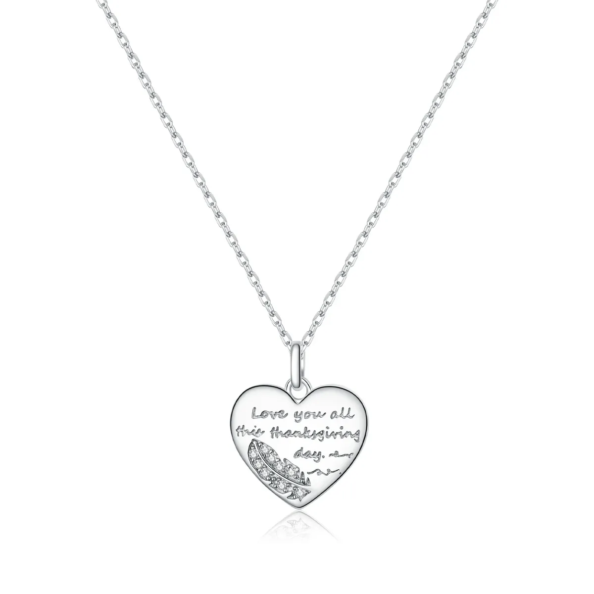 pandora style love letter necklace bsn196