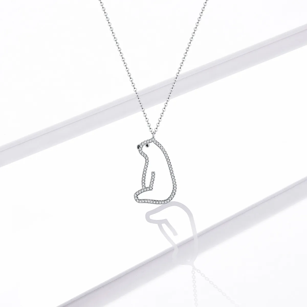 PANDORA Style Polar Bear Necklace - BSN195