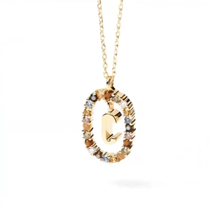 pandora style shine letter c necklace bsn245 c