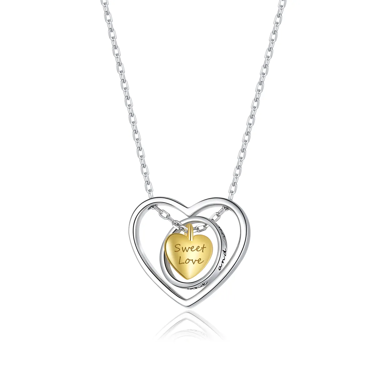 PANDORA Style Surrounded By Heart Necklace - BSN207