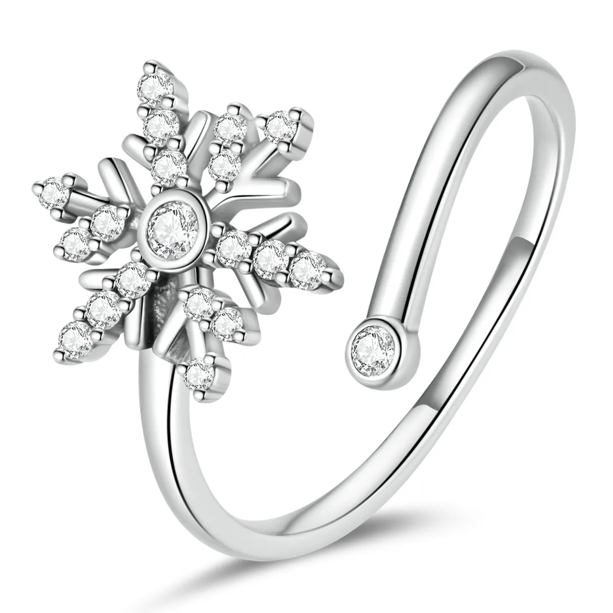 PANDORA Style Beautiful Snowflakes Open Ring - BSR214