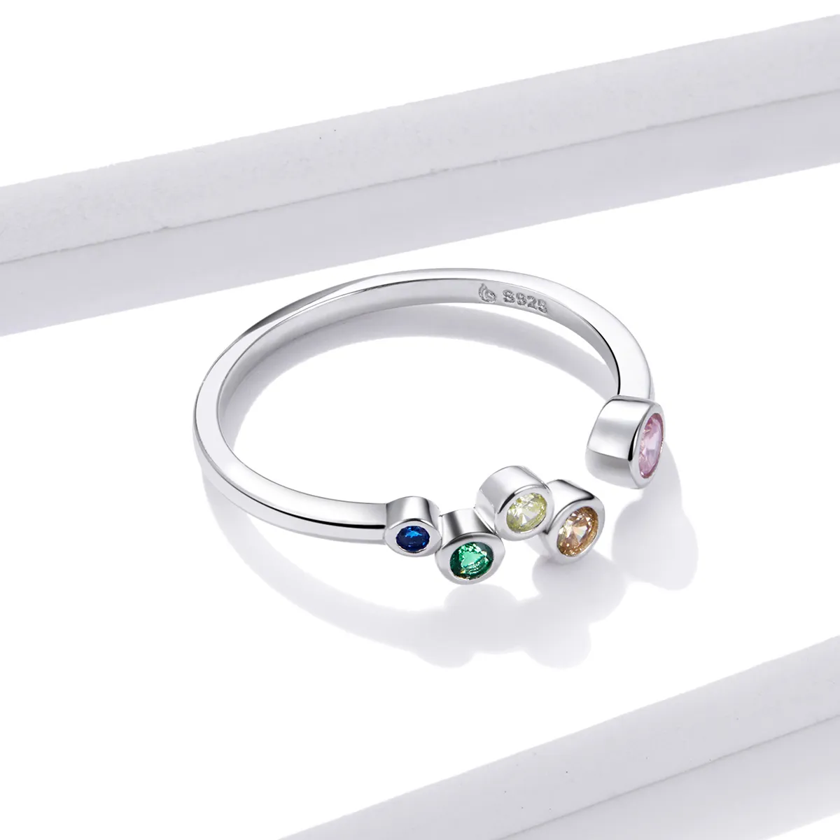 PANDORA Style Colorful Bubbles Open Ring - BSR149