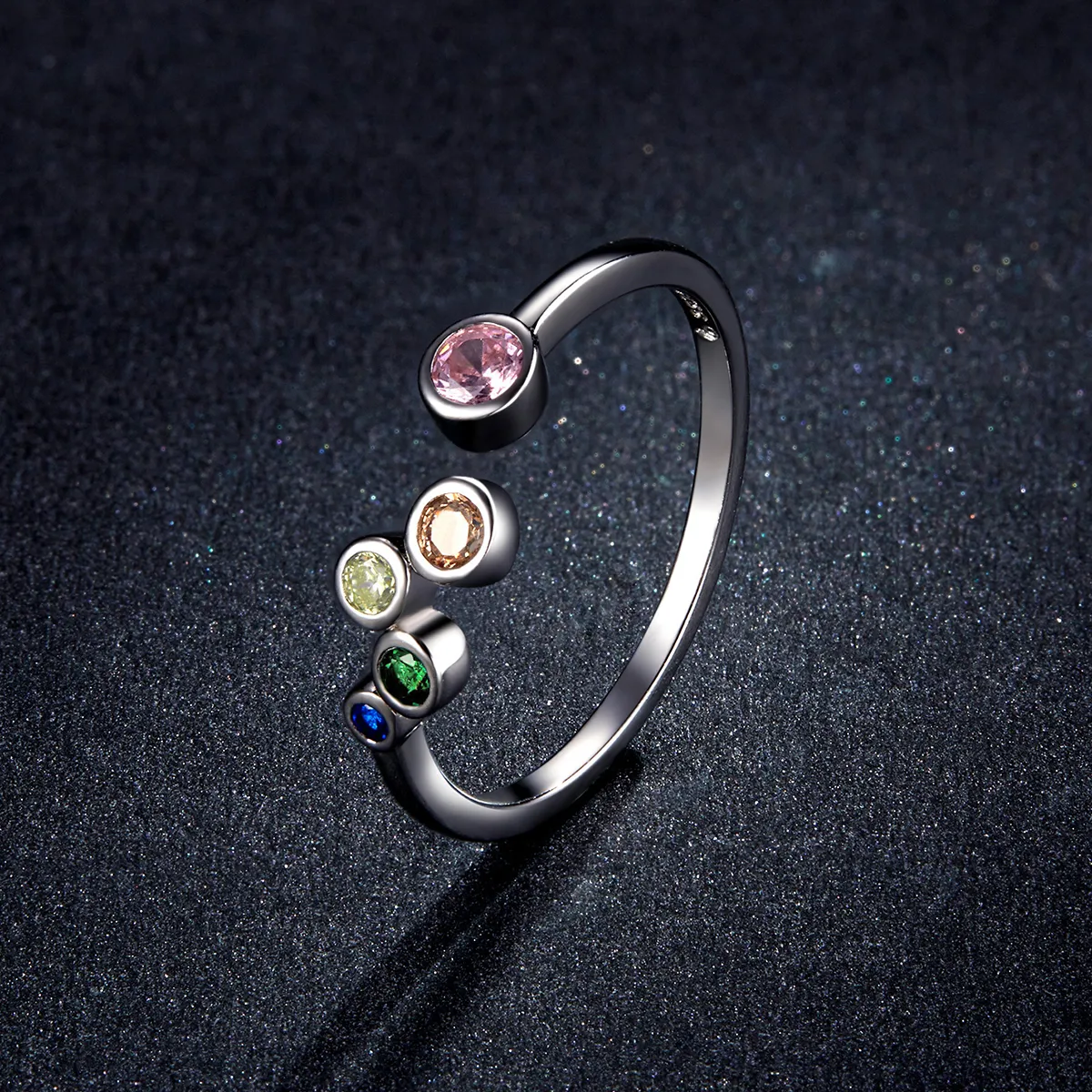 PANDORA Style Colorful Bubbles Open Ring - BSR149