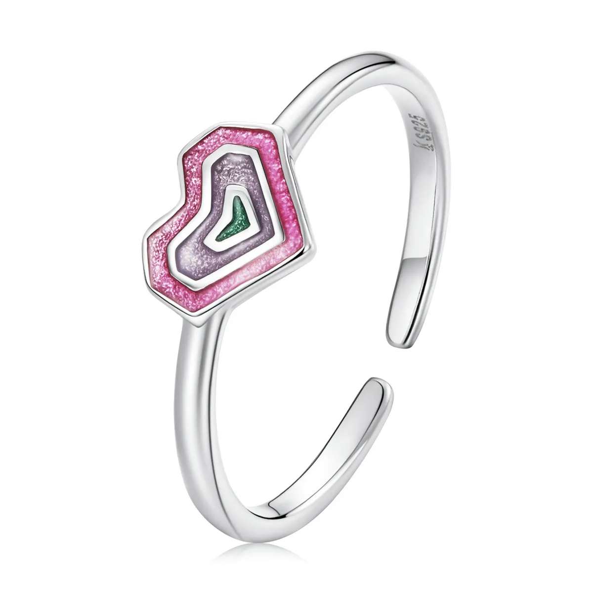 PANDORA Style Colorful Hearts Open Ring - SCR775