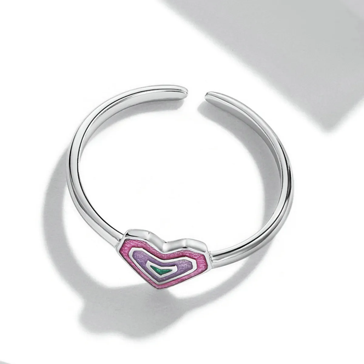 PANDORA Style Colorful Hearts Open Ring - SCR775