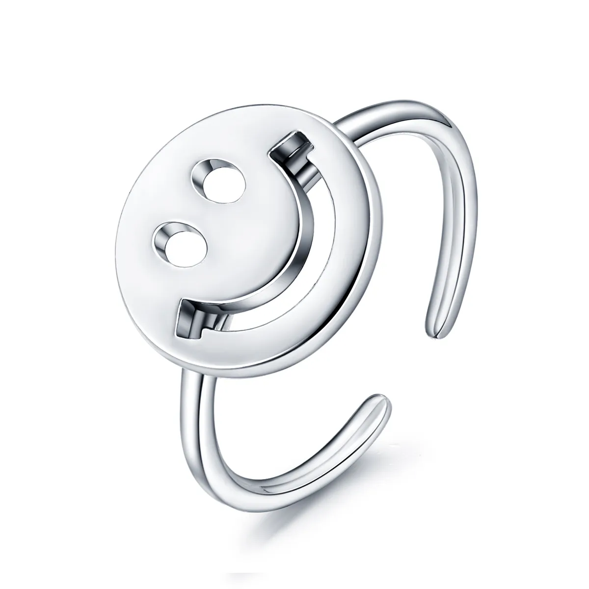 pandora style cute smiley face open ring vsr117