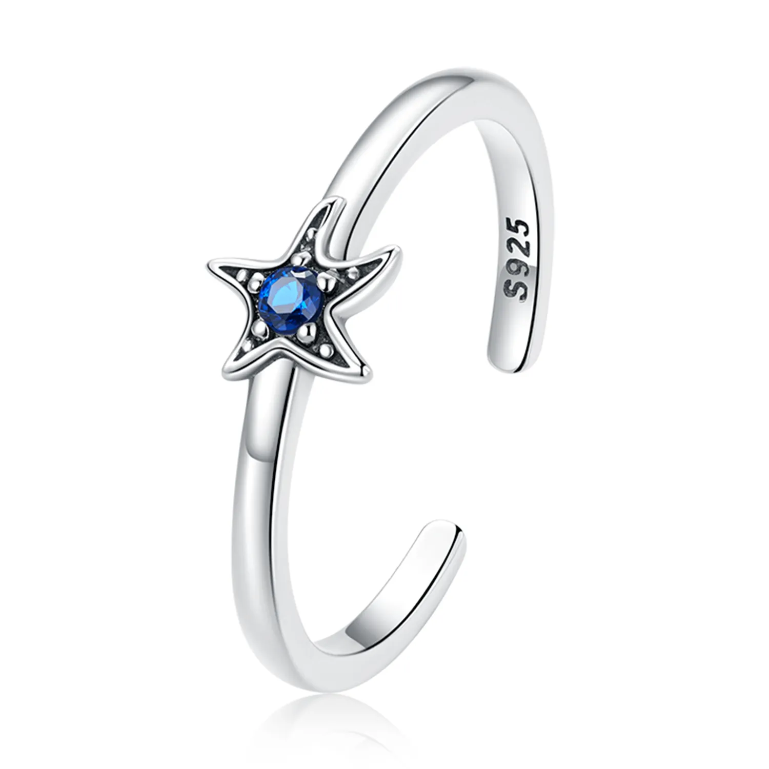 pandora style delicate starfish open ring scr818