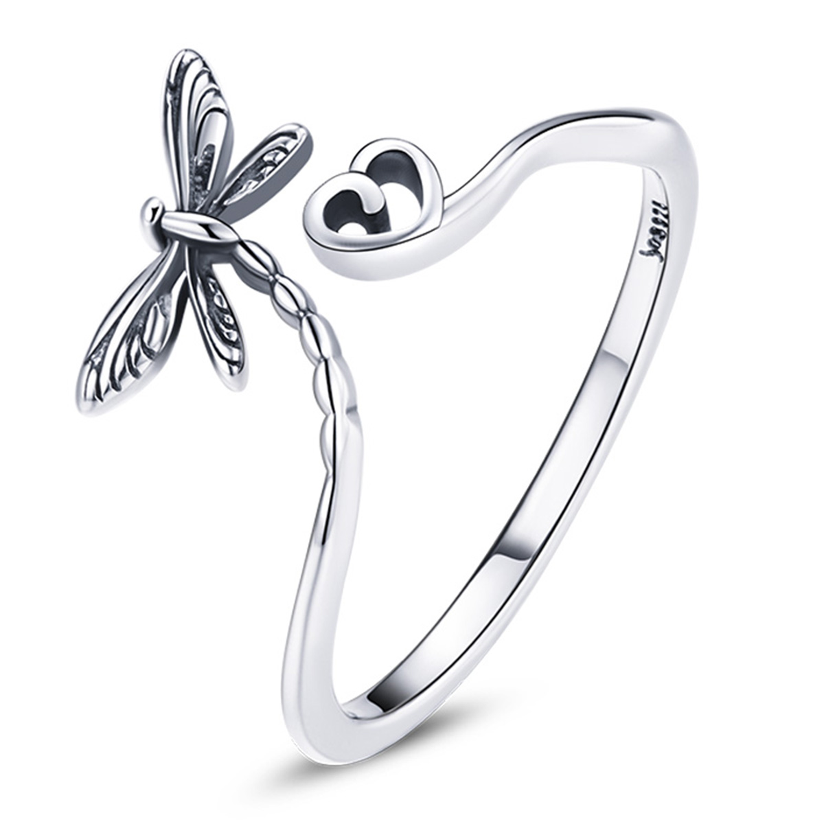 pandora style love dragonfly open ring scr734