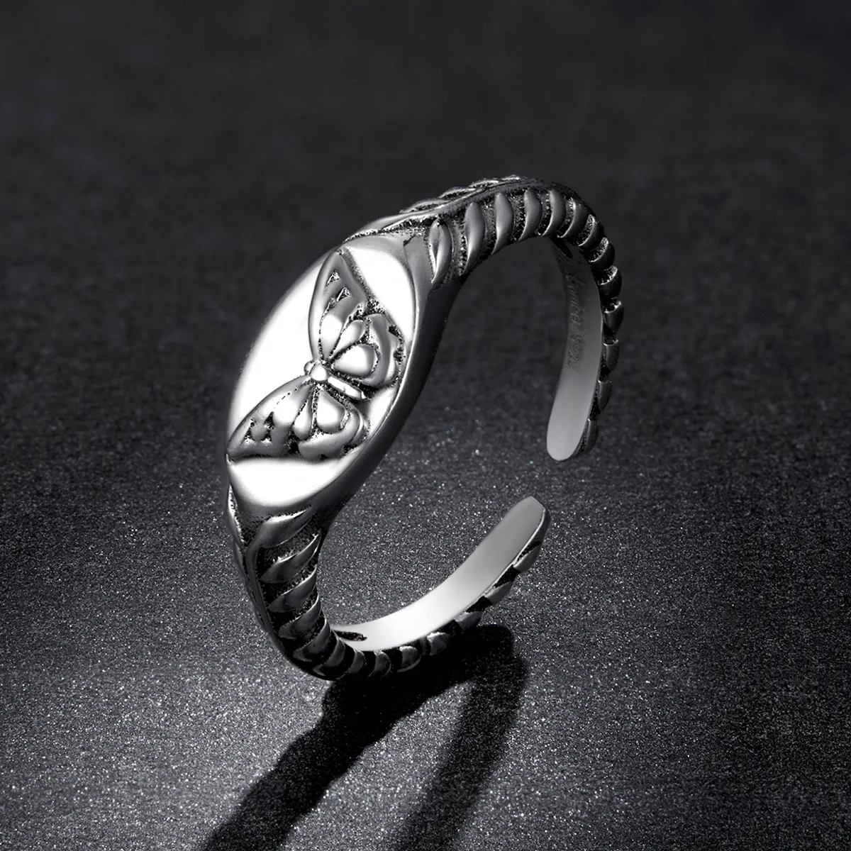 PANDORA Style Retro Butterfly Open Ring - BSR200