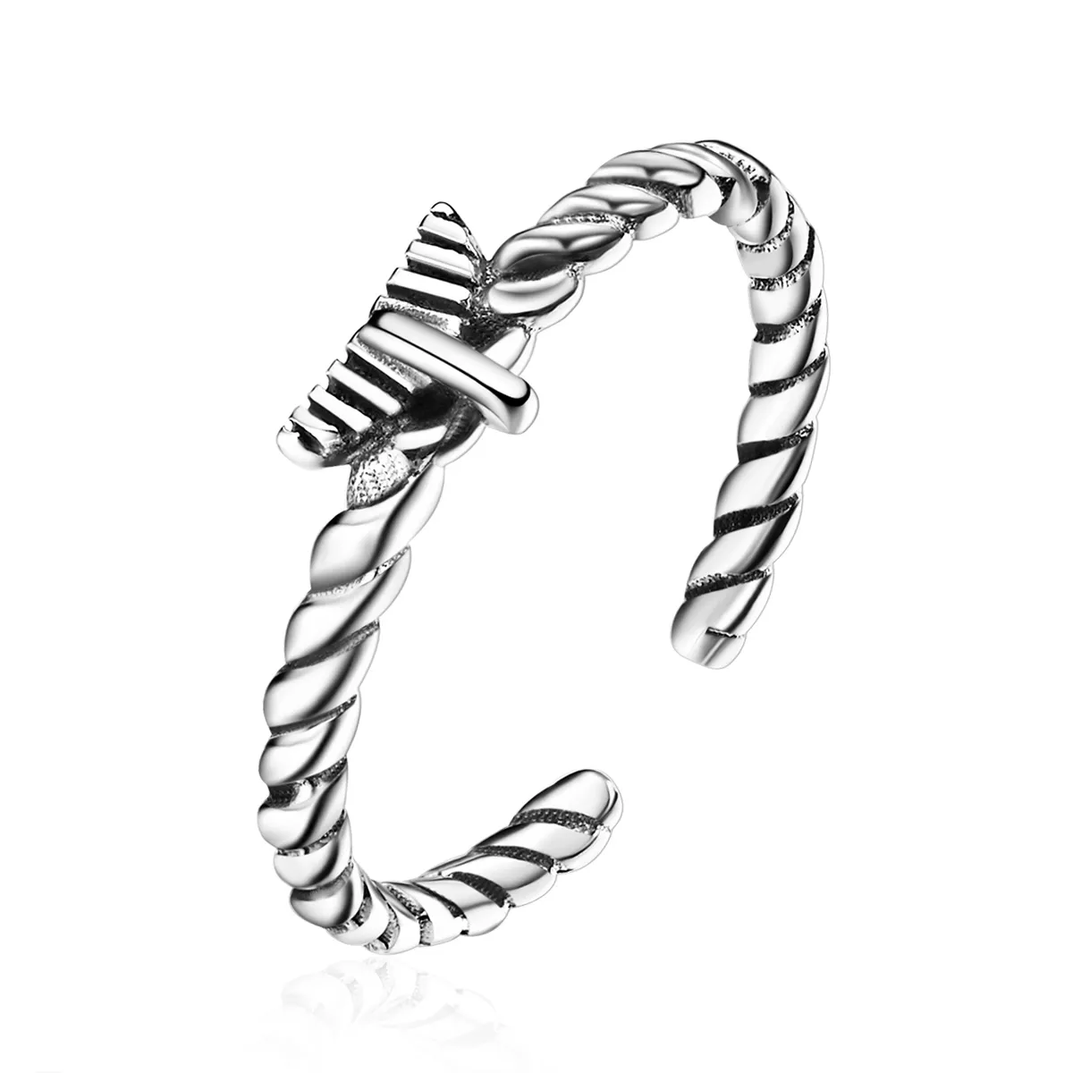 PANDORA Style Retro Nostalgic Hemp Rope Open Ring - VSR064