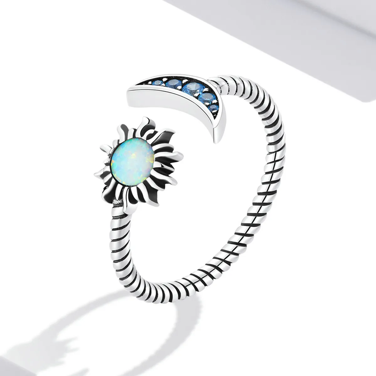 PANDORA Style Sun, Moon, Stars Open Ring - SCR796