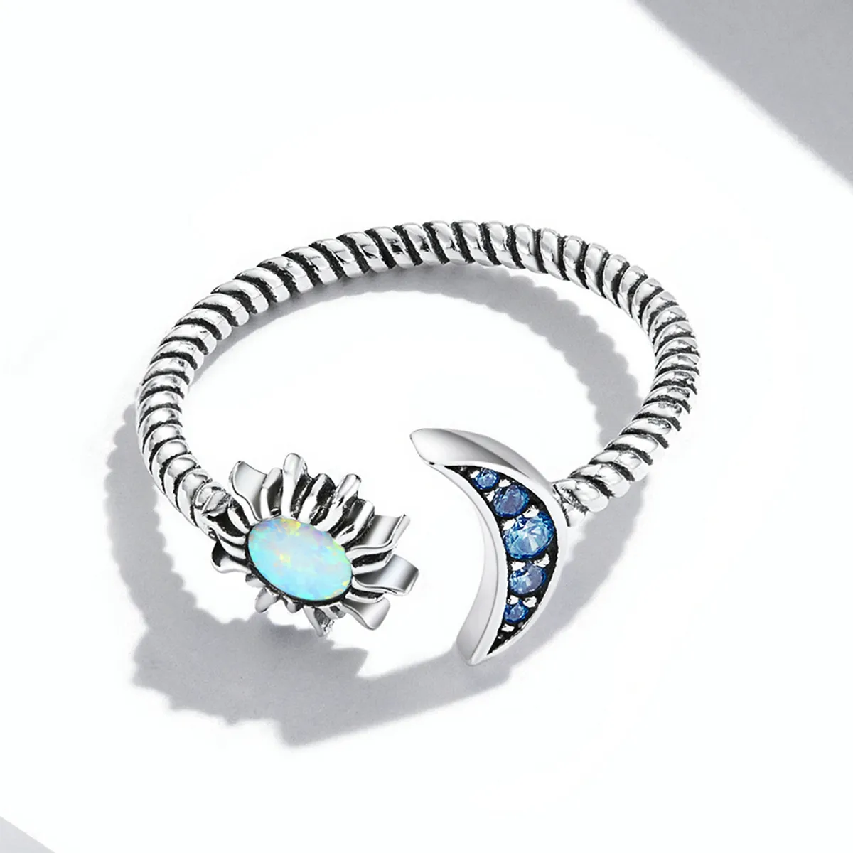 PANDORA Style Sun, Moon, Stars Open Ring - SCR796