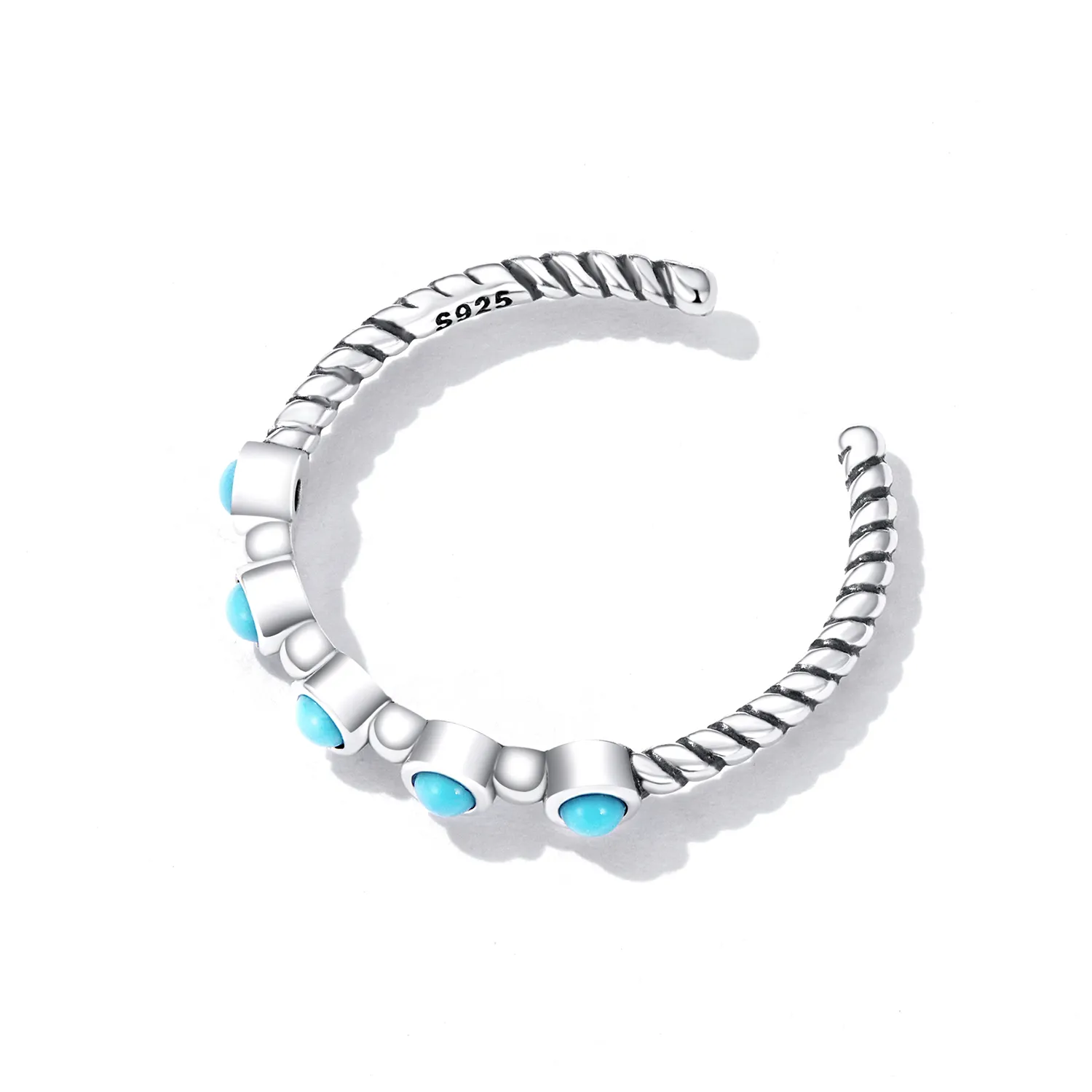 PANDORA Style Turquoise Twist Open Ring - SCR823