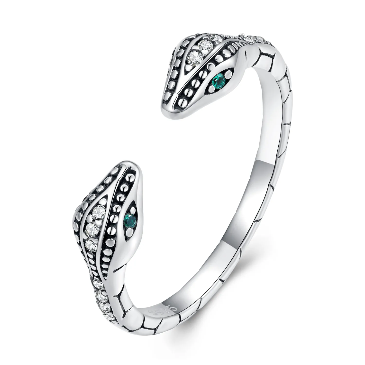 PANDORA Style Two-Headed Snake Open Ring - BSR317