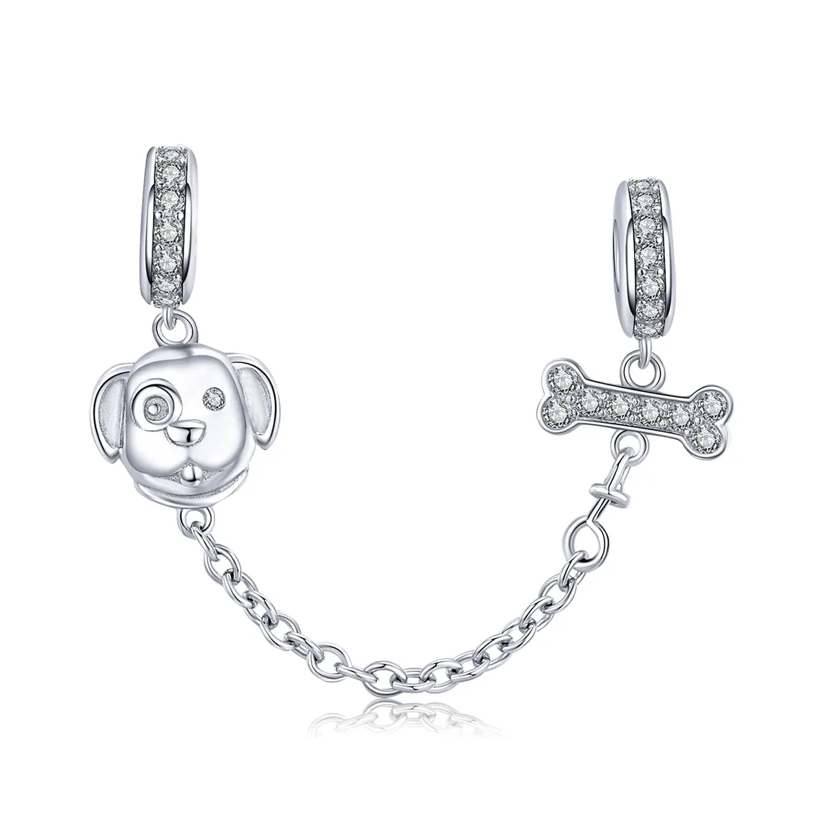 PANDORA Style Adorable Puppy Safety Chain - SCC1434