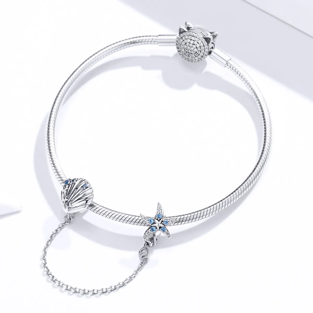 PANDORA Style Deep Sea Star Safety Chain - SCC1478