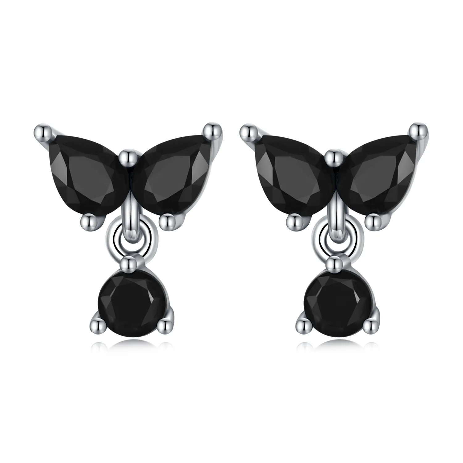 PANDORA Style Black Zircon Stud Earrings - SCE1507