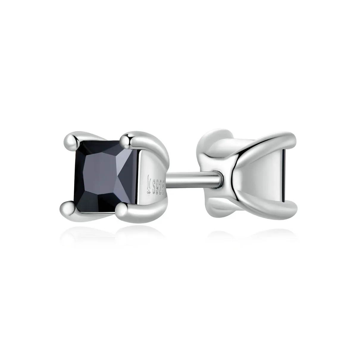 pandora style black zirconium stud earrings sce1325