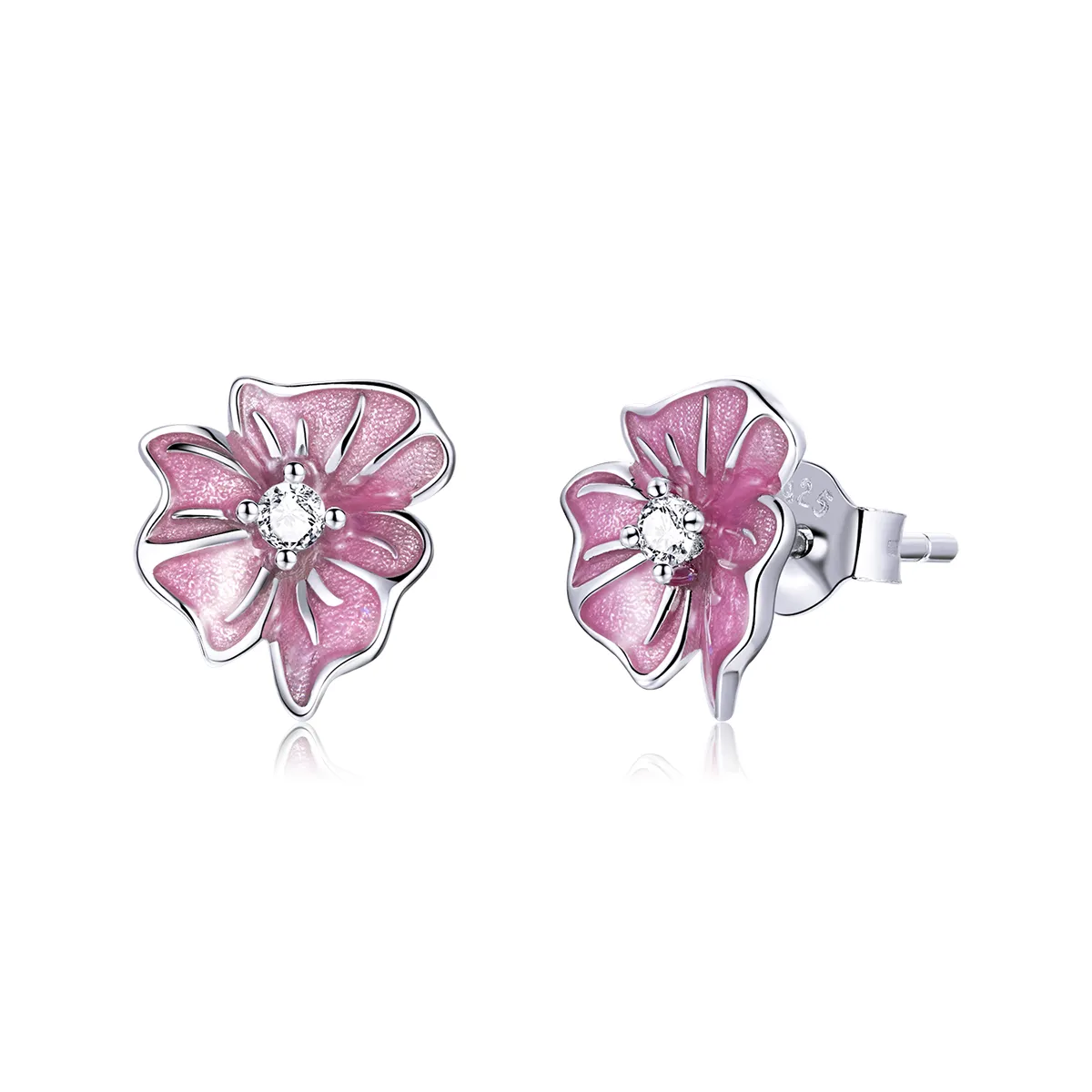 pandora style blooming stamens stud earrings bse471