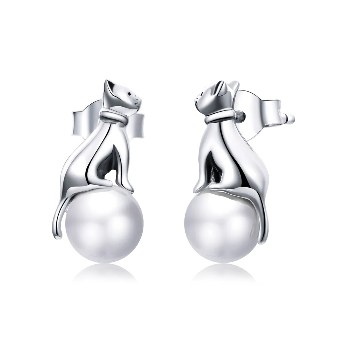 PANDORA Style Cat Play Beads Stud Earrings - SCE1004