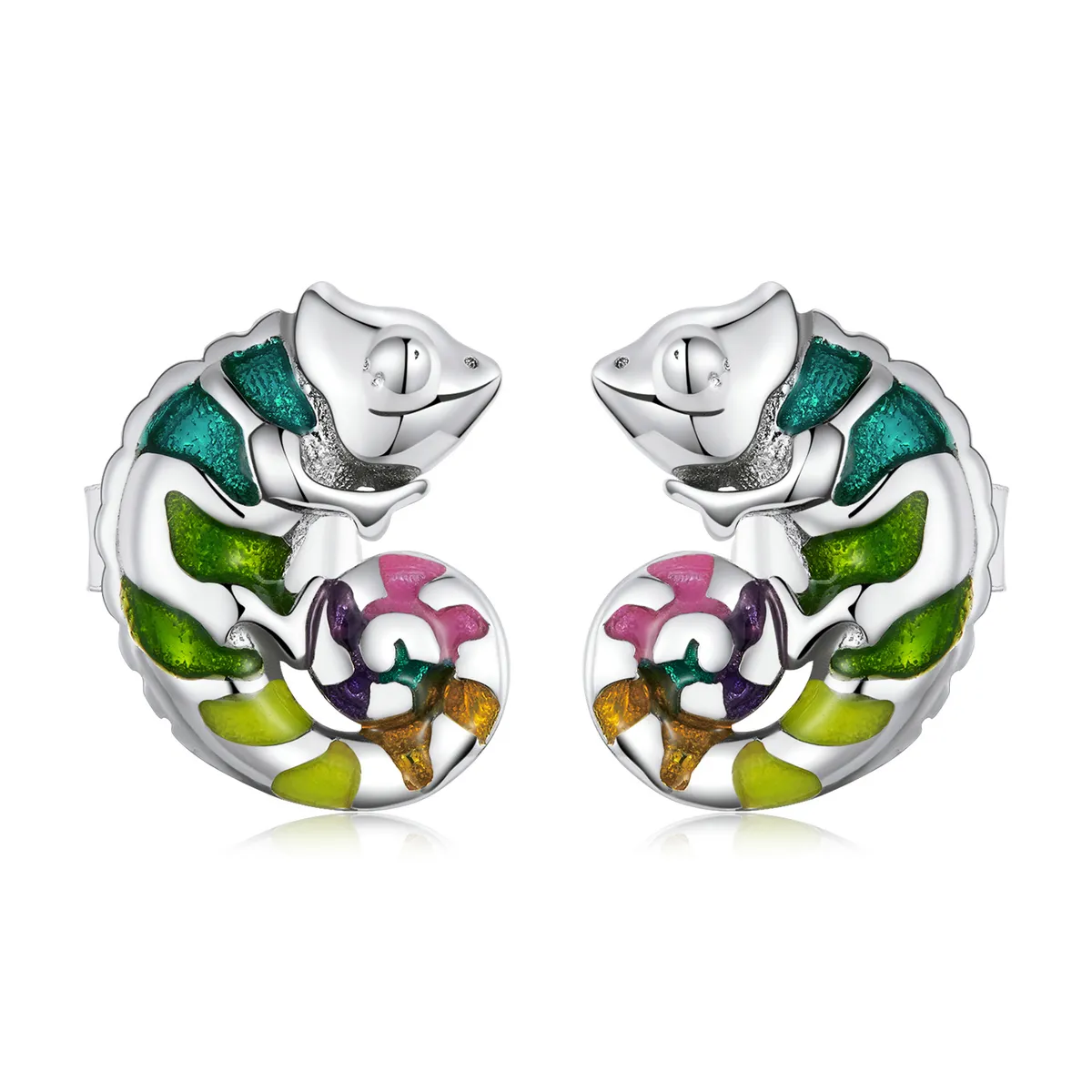 pandora style chameleon stud earrings bse587