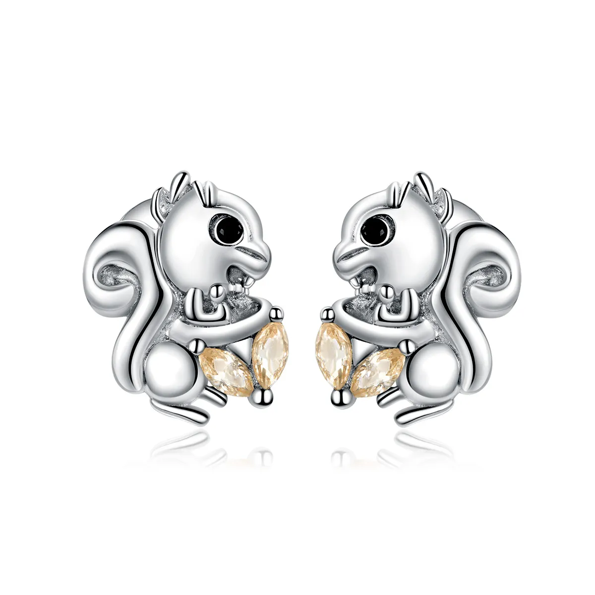 PANDORA Style Cute Squirrel Stud Earrings - BSE417