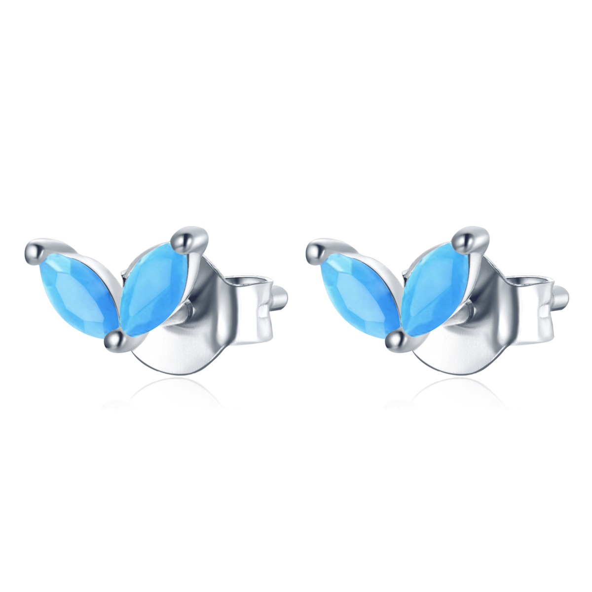 pandora style delicate butterfly stud earrings sce1240 bu