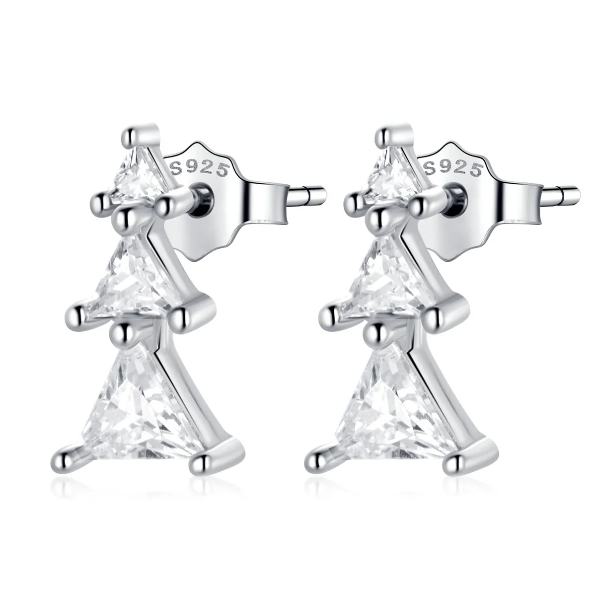 PANDORA Style Delicate Christmas Tree Stud Earrings - SCE1268-A