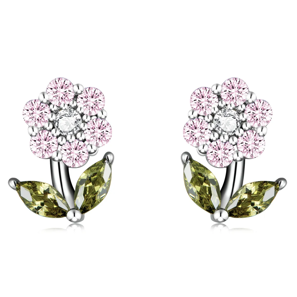 PANDORA Style Delicate Flowers Stud Earrings - BSE592-PK