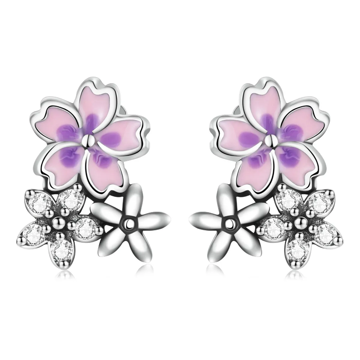 PANDORA Style Delicate Flowers Stud Earrings - SCE1390