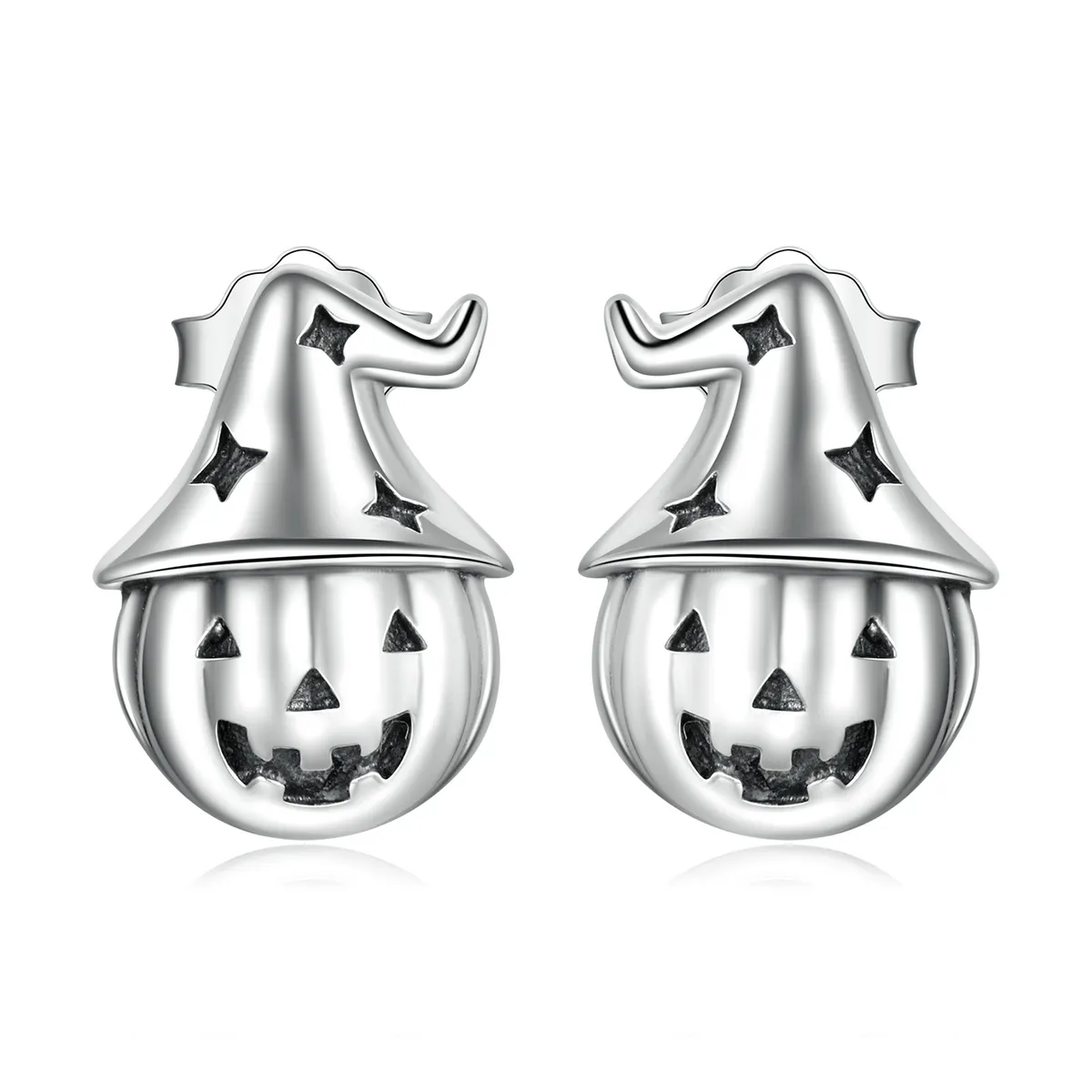 pandora style halloween pumpkin stud earrings bse537