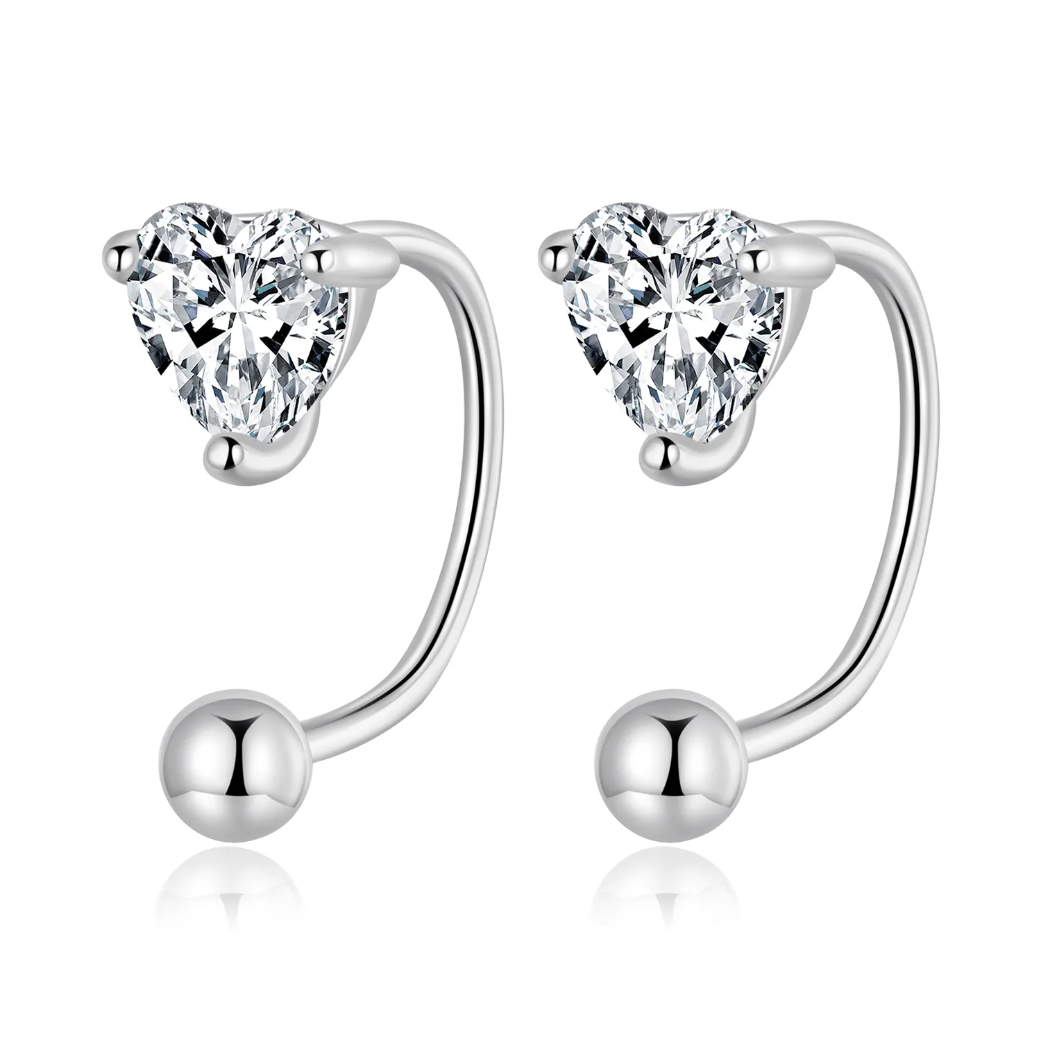 PANDORA Style Heart Thread Stud Earrings - BSE697