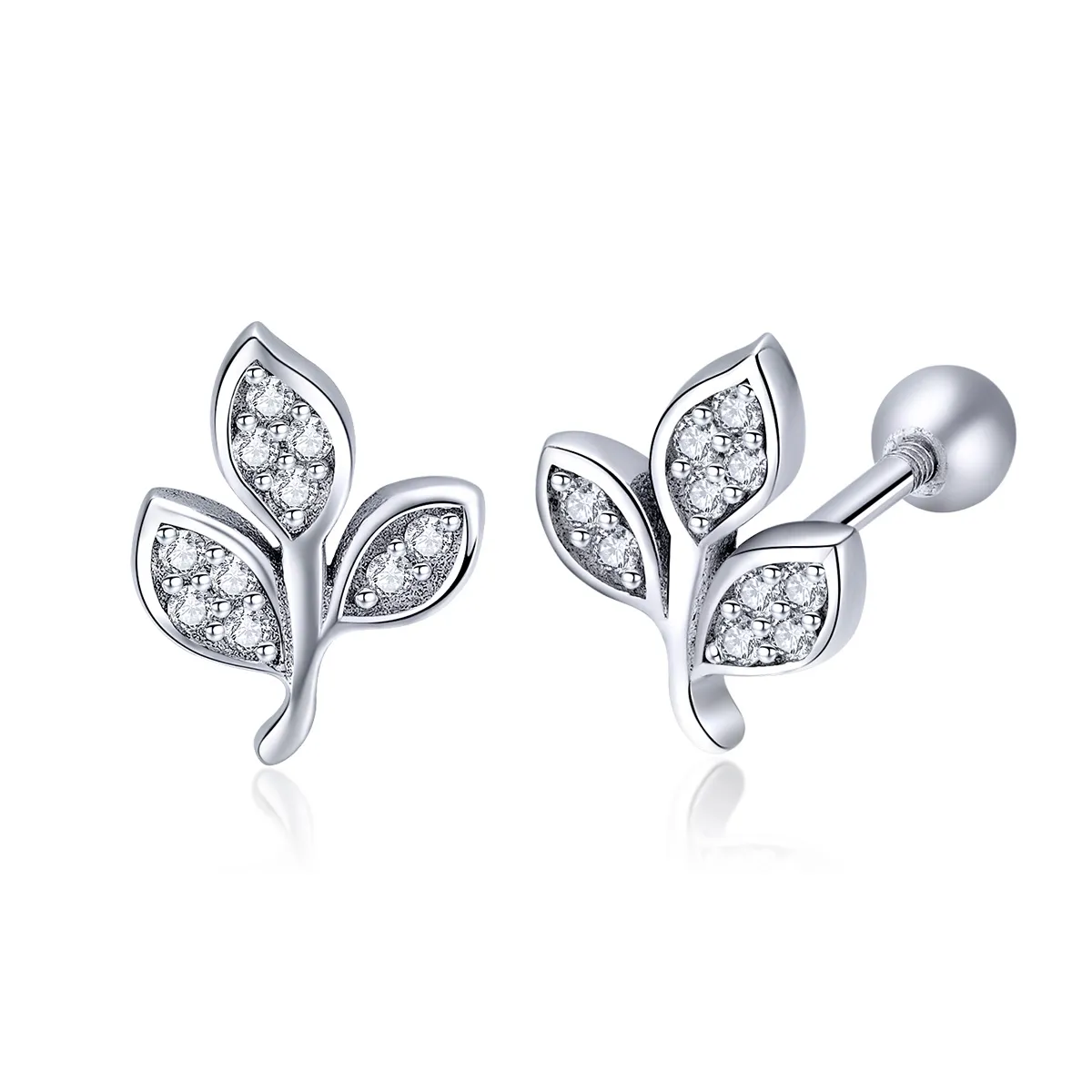 pandora style listening to the leaves stud earrings sce431