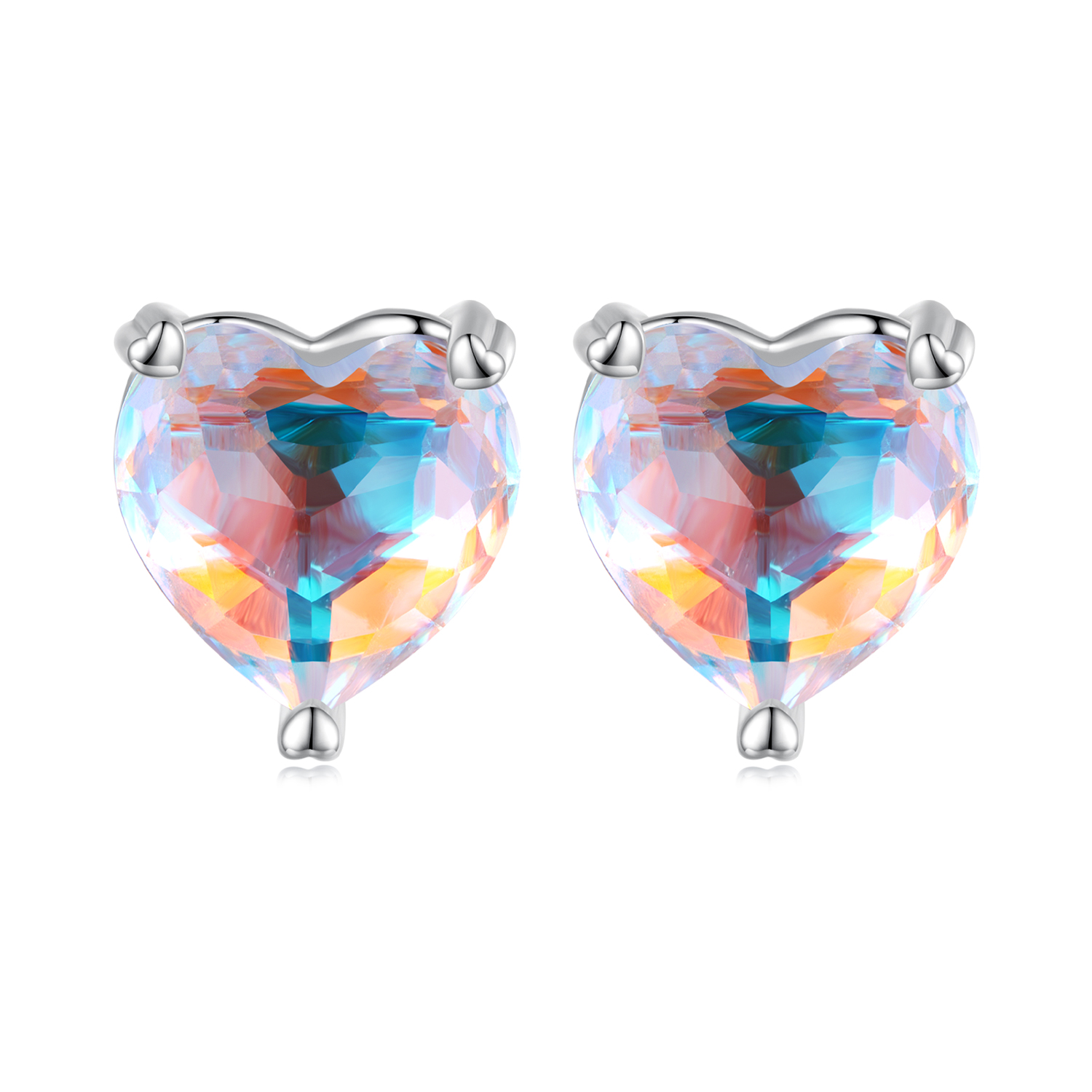pandora style love symphony glass stud earrings bse713