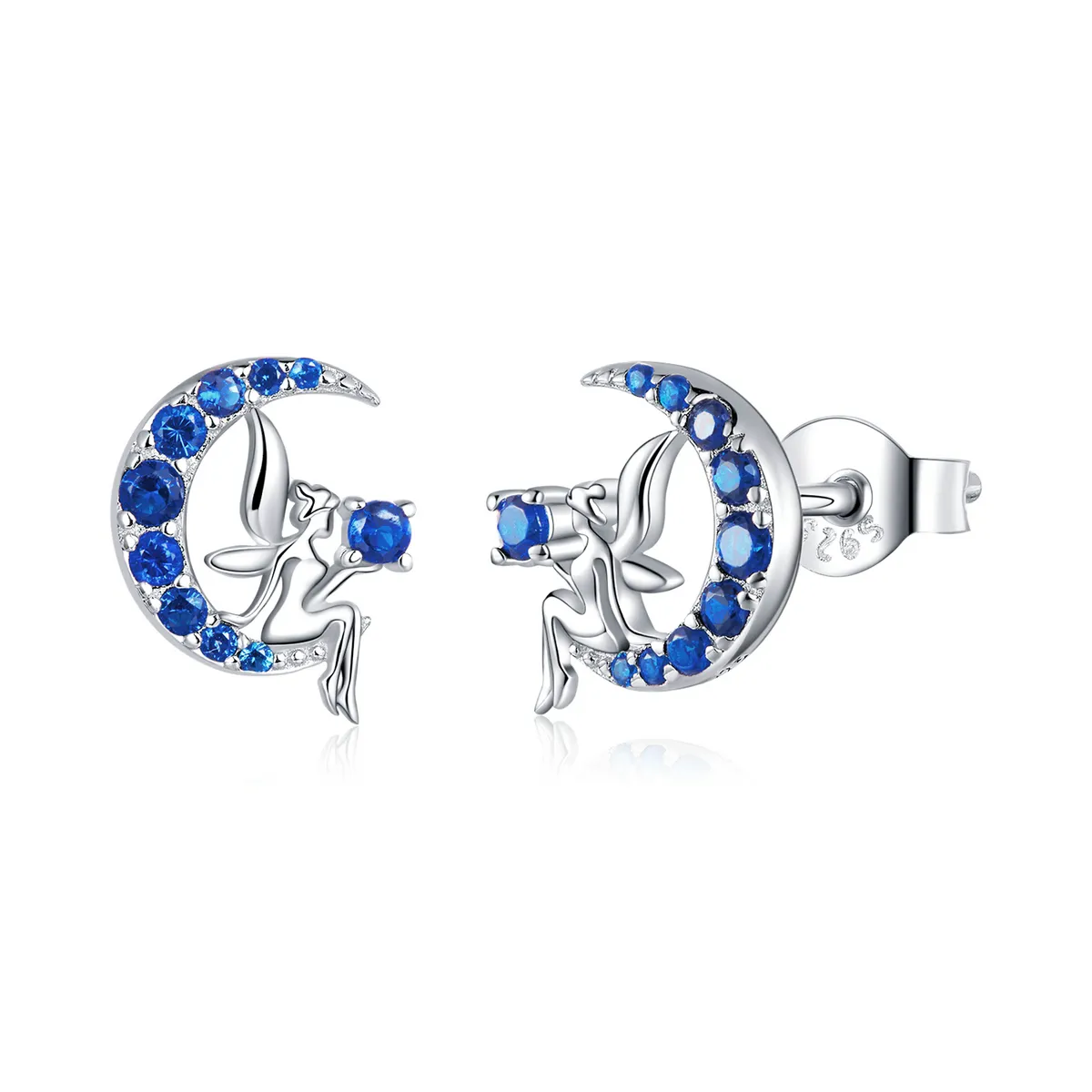 pandora style moon elf stud earrings bse376