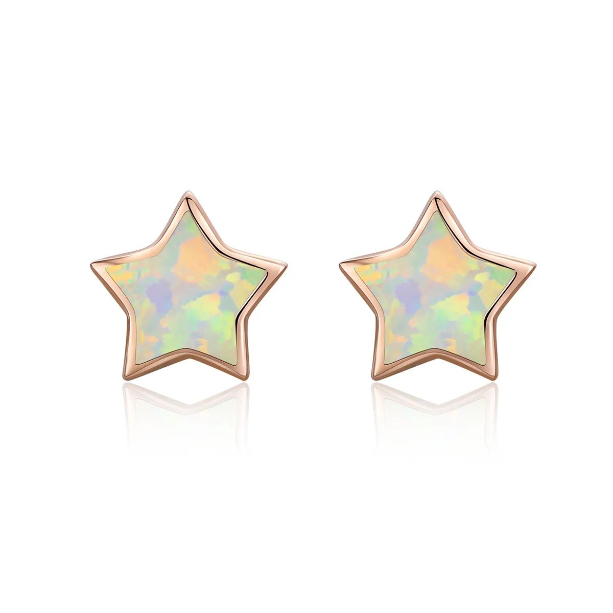 PANDORA Style Opal Pentagram Stud Earrings - SCE674