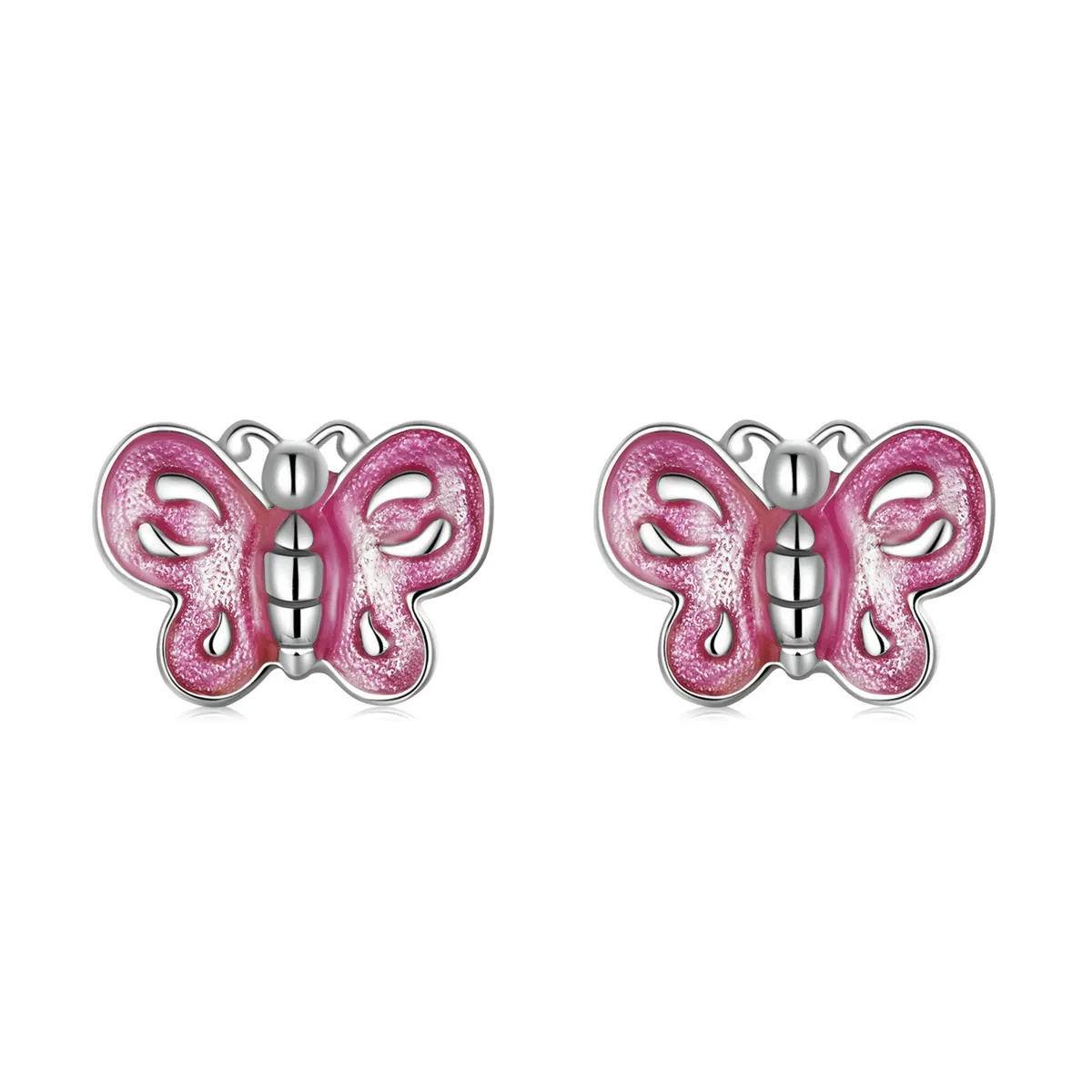 PANDORA Style Pink Butterfly Stud Earrings - SCE1344