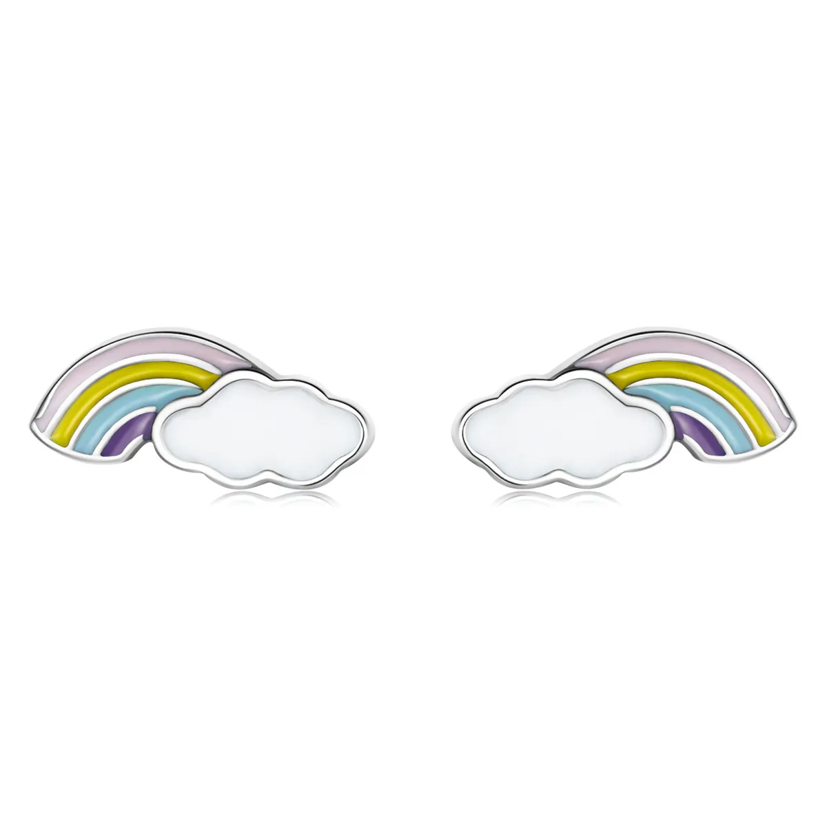 PANDORA Style Rainbow Clouds Stud Earrings - SCE1274